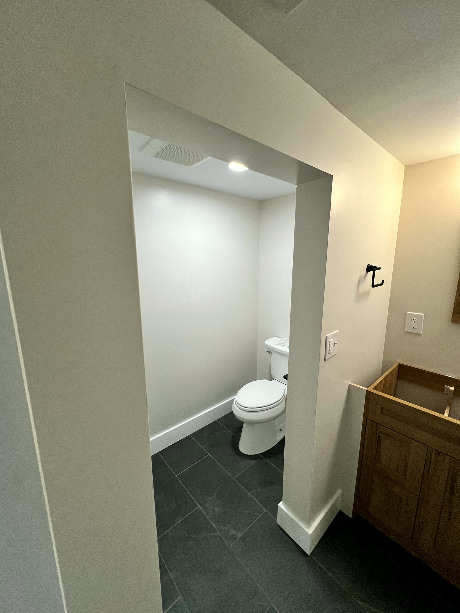 Finished basement half bath